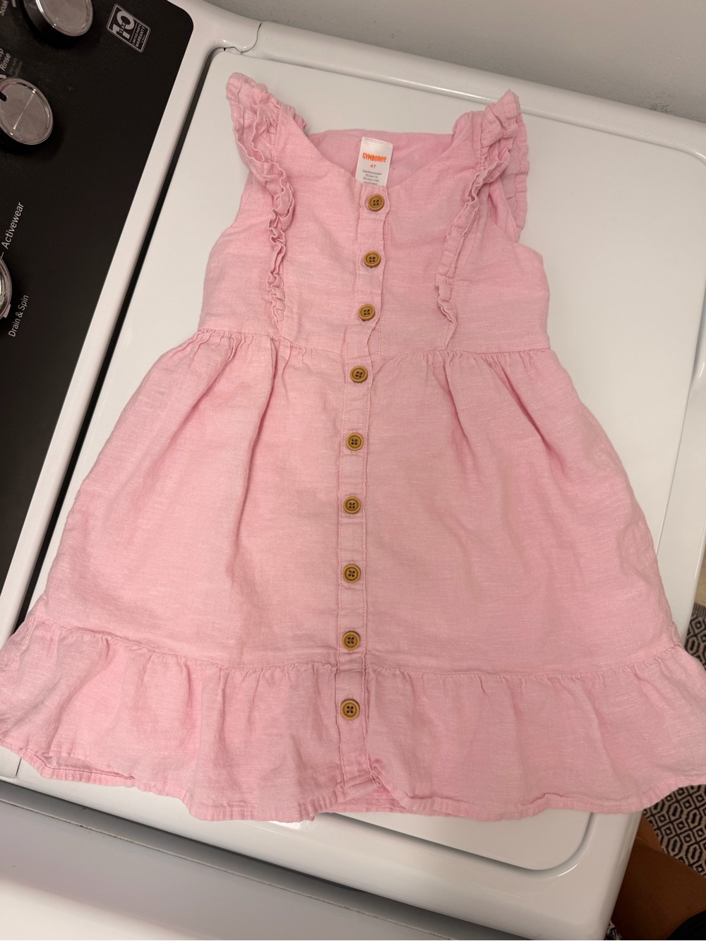 Gymboree Pink Ruffle Button-Front Girls' Dress